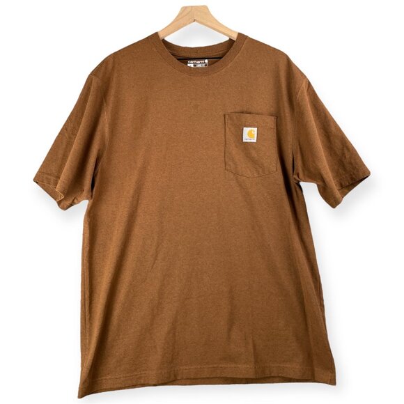 Carhartt K87 Pocket T-Shirt Men’s Large Brown Loose Fit Workwear Y2K Casual - Picture 1 of 6